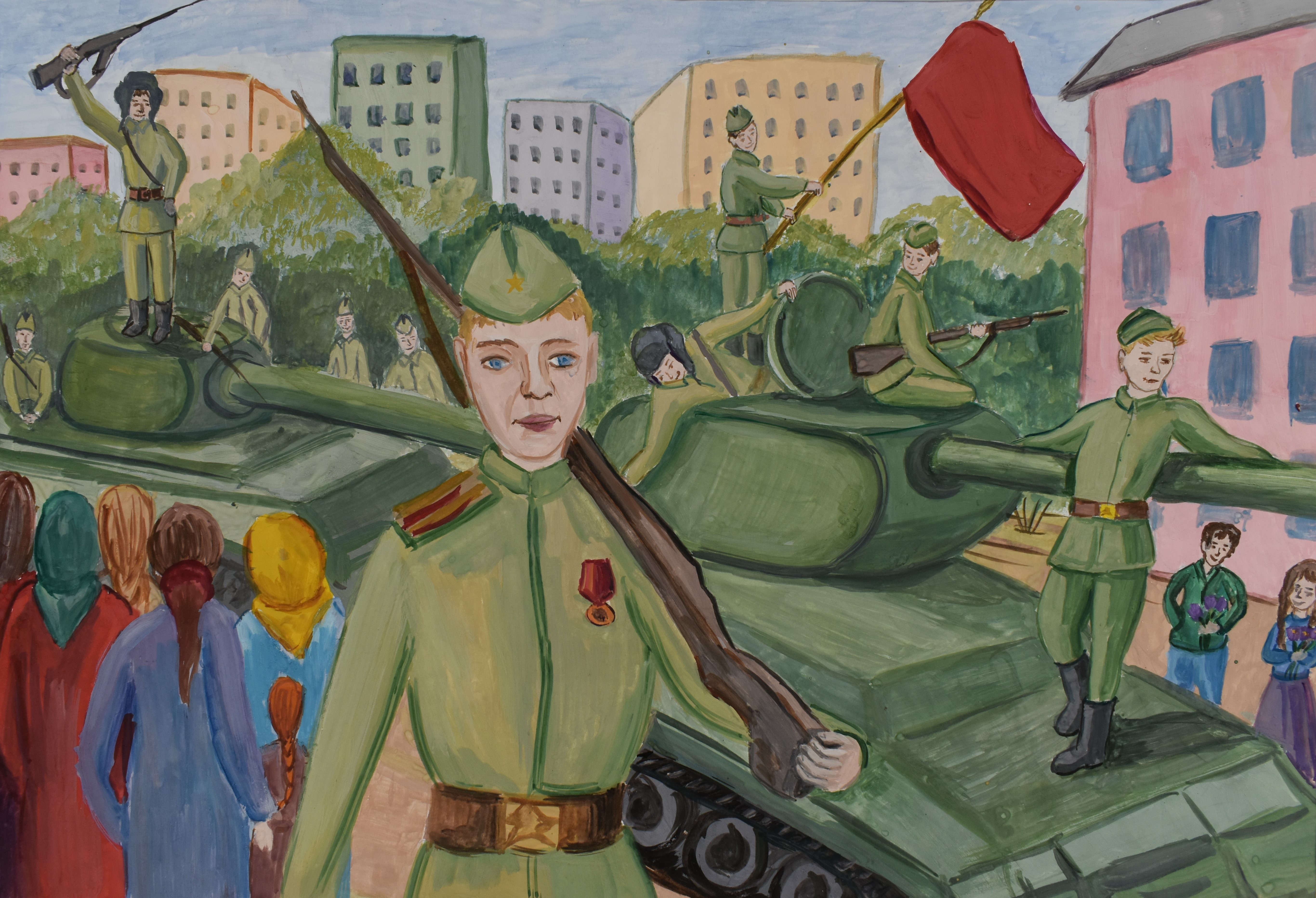 Весна 1945 рисунок